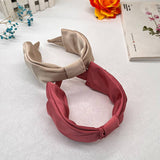 FASHIONABLE PLEATED SOLID COLOR BOW HEADBAND_CWAHA2587