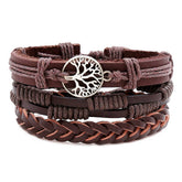 Vintage Braided Mens Leather Bracelet_Cwmm4551