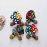 COLORFUL POLKA DOT KNITTED SCARF KIDS NECK SCARF_CWASC2099