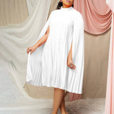 FASHION LOOSE CAPE BAT SLEEVE PLUS SIZE DRESS_CWDMD3703