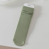 SOLID COLOR RETRO ALL MATCH MID CALF SOCKS_CWMS1062