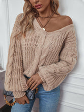 Vintage Loose Lantern Sleeve Kink Knit