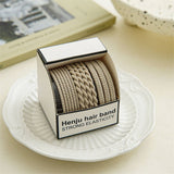 10PCS BRAIDED CORD SUPER STRETCHY ELASTIC HAIR TIE_CWAHA0331