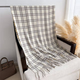 ELEGANT PLAID TASSEL SCARF FOR FALL WINTER_CWASC2768