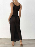 Woven Hollow Sexy Slim Dress Holiday Slip Dress