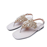 2024 PEARL SQUARE TOE FLIP TOE OPEN TOE SANDALS_CWSHS0703