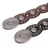 Exaggerated Punk-Style Oval Spliced Waistband