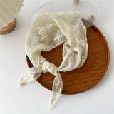 Cwasc2388_Cotton And Linen Lace Triangular Scarf For Women