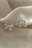 Cwaje1204_Small Brass Bow Stud Earrings
