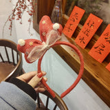 CHRISTMAS CUTE LACEBOW HAIRPIN HEADBAND DECORATION_CWAHA3417