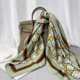 90CM SUNFLOWER FAUX WOOL VELVET SCARF WRAP_CWASC0891
