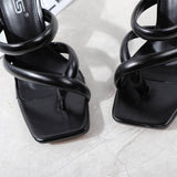 SOLID COLOR FLIP UP SANDALS AND HIGH HEELS_CWSHS0565