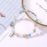 Cwaje2514_Bohemian Shell Starfish Holiday Beaded Bracelet