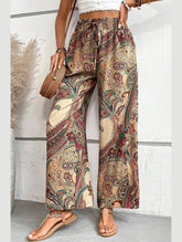 All-in-one printed elastic-waisted wide-leg pants_CWBLP0726