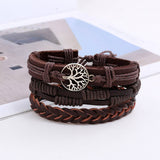 Vintage Braided Mens Leather Bracelet_Cwmm4551
