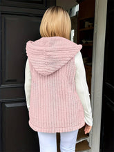 Womens Woolen Hooded Vest Sleeveless Coat