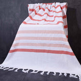 STRIPED TASSEL TOWEL SHAWL TURKISH BEACH WRAP_CWMM7668