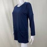 Solid-Color Loose Round-Neck Pocket T-Shirt