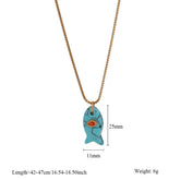 MINIMAL FISH PENDANT NECKLACE FOR BEACH_CWMM7524