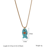 MINIMAL FISH PENDANT NECKLACE FOR BEACH_CWMM7524