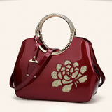 Vintage Print Shiny Shell Tote Bag_Cwab2640