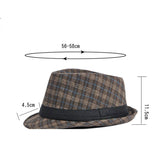 NEW AUTUMN AND WINTER LITERARY PLAID JAZZ HAT_CWAH1919