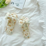 BIRTHDAY DOG BOWKNOT WOMENS HOME SLIPPERS_CWMM2971