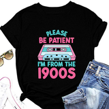 Women Teeplease Be Patient Letter Print_Cwtts1501