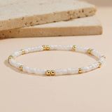 IMITATION PEARL CROSS RICE BEAD BRACELET_CWMM3847
