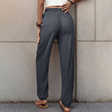 Texture Sense Casual Long Small Foot Pants