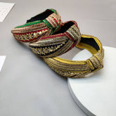 BRAIDED WIDE BAND NON SLIP BOHEMIAN HEADBAND_CWAHA2603