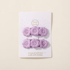FIVE PETAL FLOWER HAIR CLIPS FOR KIDS HANDMADE_CWAHA6724