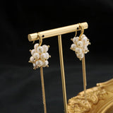 NEW HIGH END RETRO TASSEL PEARL EARRINGS_CWAJE3790