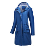 Waterproof Hooded Long Straight Trench Coat