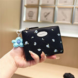 Floral Print Sweet Short Wallet Coin Purse_Cwab06198