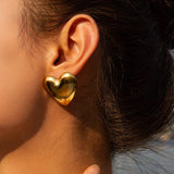 SIMPLE AND POPULAR GLOSSY LOVE EARRINGS_CWAJE1357