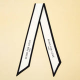 ELEGANT FLORAL SCARF HAIR RIBBON BAG ACCESSORY_CWASC0073