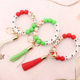 CHRISTMAS BEAD BRACELET CARD HOLDER KEYCHAIN_CWMM1331