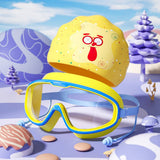 KIDS SWIM GOGGLES CAP SET HD LARGE FRAME_CWMM6645