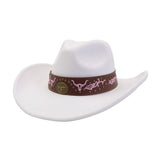 MEN WOMEN FELT FEDORA HAT ETHNIC COWBOY_CWAH04451