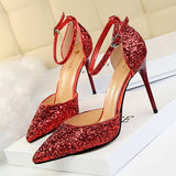 SHALLOW POINTED TOE SEQUINED SEXY HIGH HEELS_CWSHH0055