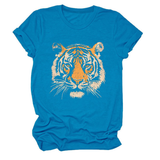 Women Summer Tee With Stylish Tiger Print_Cwttsl0494