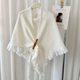 Winter Tassel Cape Scarf Shawl For Warm Layering_Cwasc0764