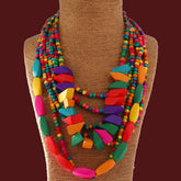 BOHEMIAN RICE BEADS COLORFUL ETHNIC NECKLACE_CWMM4389