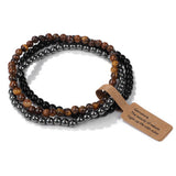 Cwaje4295_Natural Stone Beads Vintage Bracelet