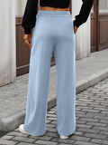 Solid Color Velvet Drawstring Loose Casual Pants