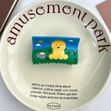 COLORBLOCK DOG ACETATE HAIR CLAW CUTE CLIP_CWAHA6023