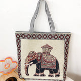 RETRO EMBROIDERED KNITTED BAG SHOULDER TOTE BAG_CWAB1669