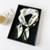 LETTER PRINT SATIN SQUARE SCARF FOR WOMEN_CWASC0810
