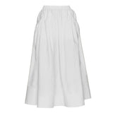 COTTON AND LINEN HIGH WAIST LOOSE SKIRT_CWBSS0398